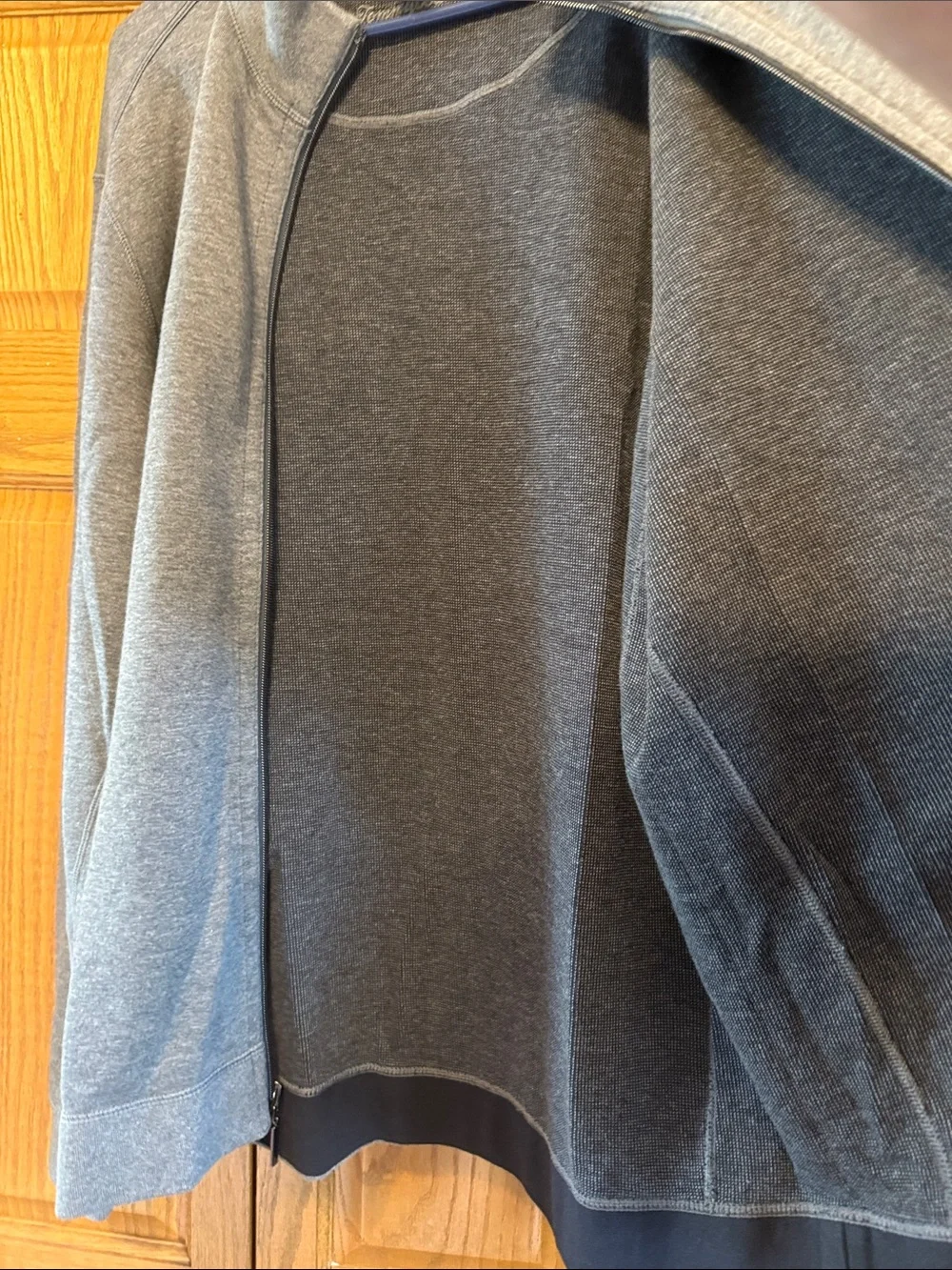 Tommy Bahama Heather Gray Full-Zip Lightweight Jacket-Reversible-XL/TG